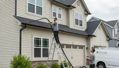 Professional gutter cleaning service in San Antonio TX by vinyl siding experts at Next Level Exteriors