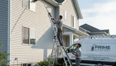 Professional gutter cleaning in San Antonio, TX to prevent water damage and debris buildup on a home exterior