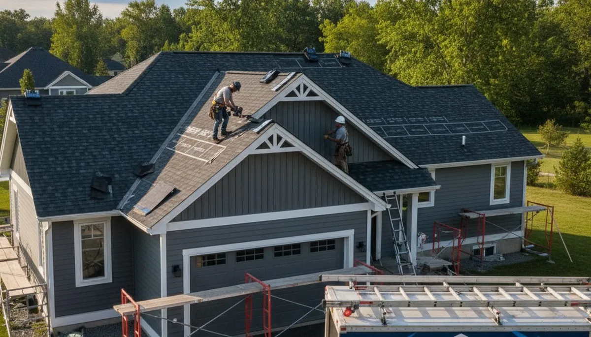 Professional roof repair and vinyl siding experts working in San Antonio, TX home exterior renovation