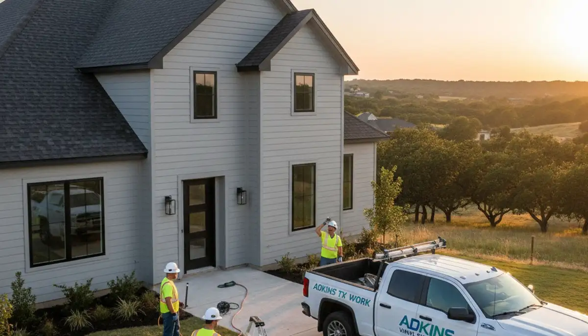 Professional vinyl siding installation on home exterior in San Antonio, TX