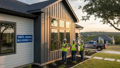 Professional vinyl siding installation on residential home in San Antonio, TX