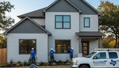 Professional vinyl siding installation on home exterior in San Antonio, TX