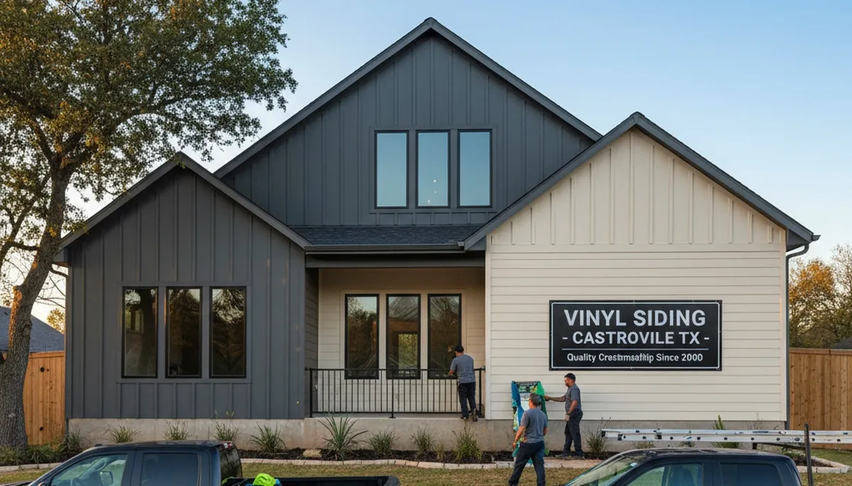 Professional vinyl siding installation on home exterior in San Antonio, TX