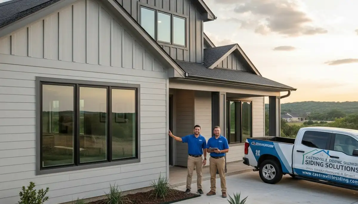 Vinyl siding installation by San Antonio, TX siding contractors for residential home exterior upgrade