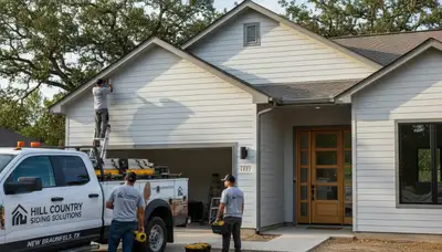 Professional vinyl siding installation on residential home in San Antonio, TX