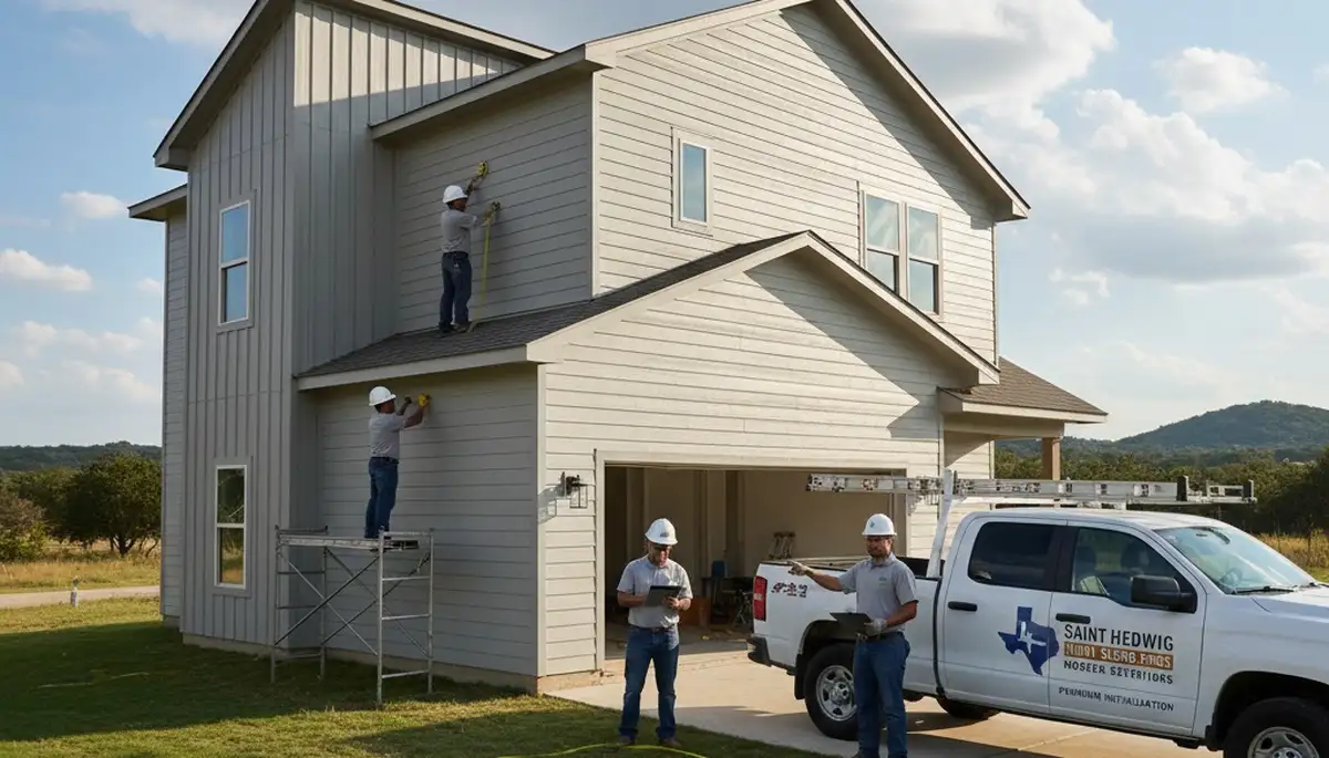 Professional vinyl siding installation on residential home in San Antonio TX