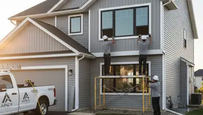 Professional vinyl siding and window replacement in San Antonio TX home exterior by Next Level Exteriors